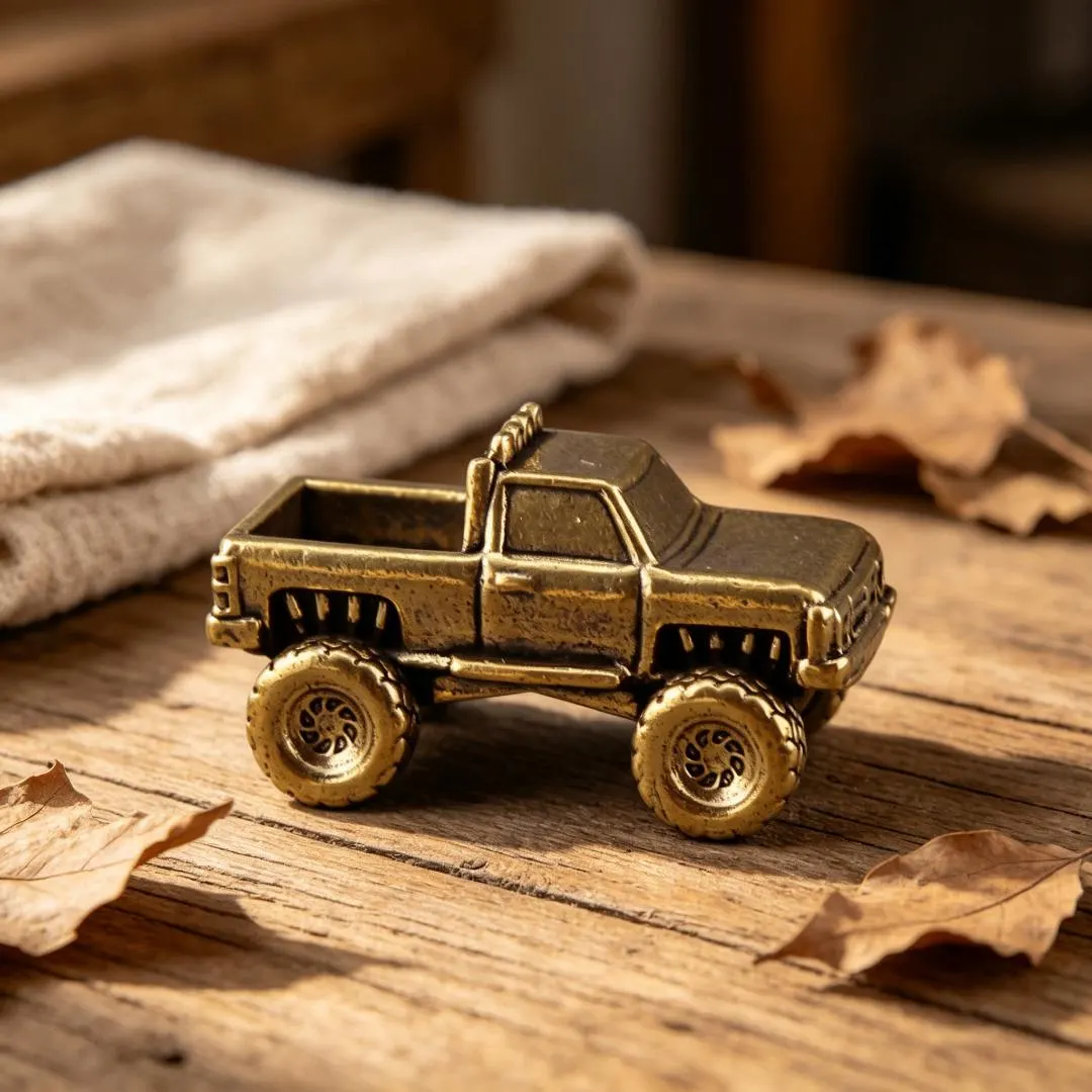 Vintage Brass Monster Truck Figurine — Brass figurine image 4