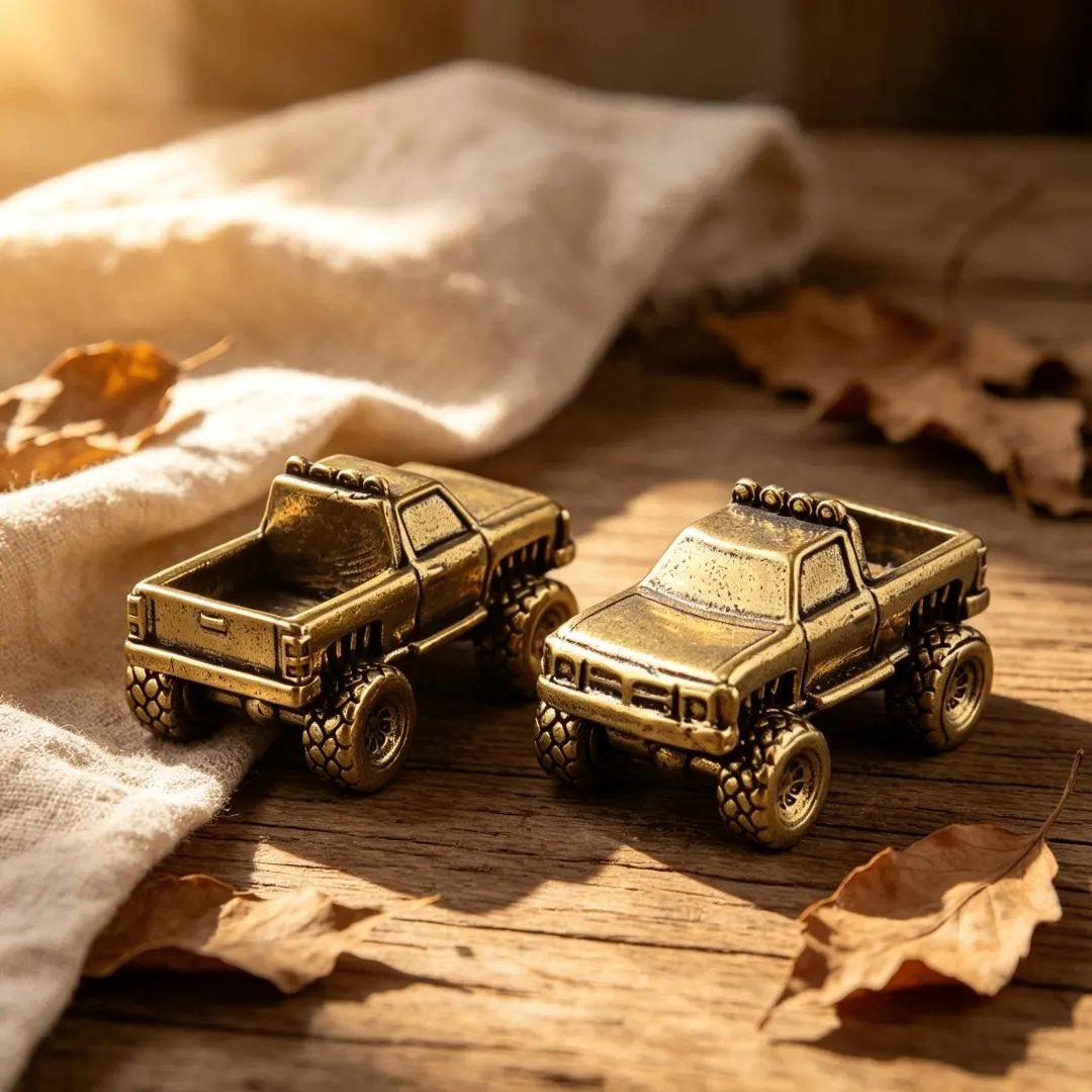 Vintage Brass Monster Truck Figurine — Brass figurine image 5