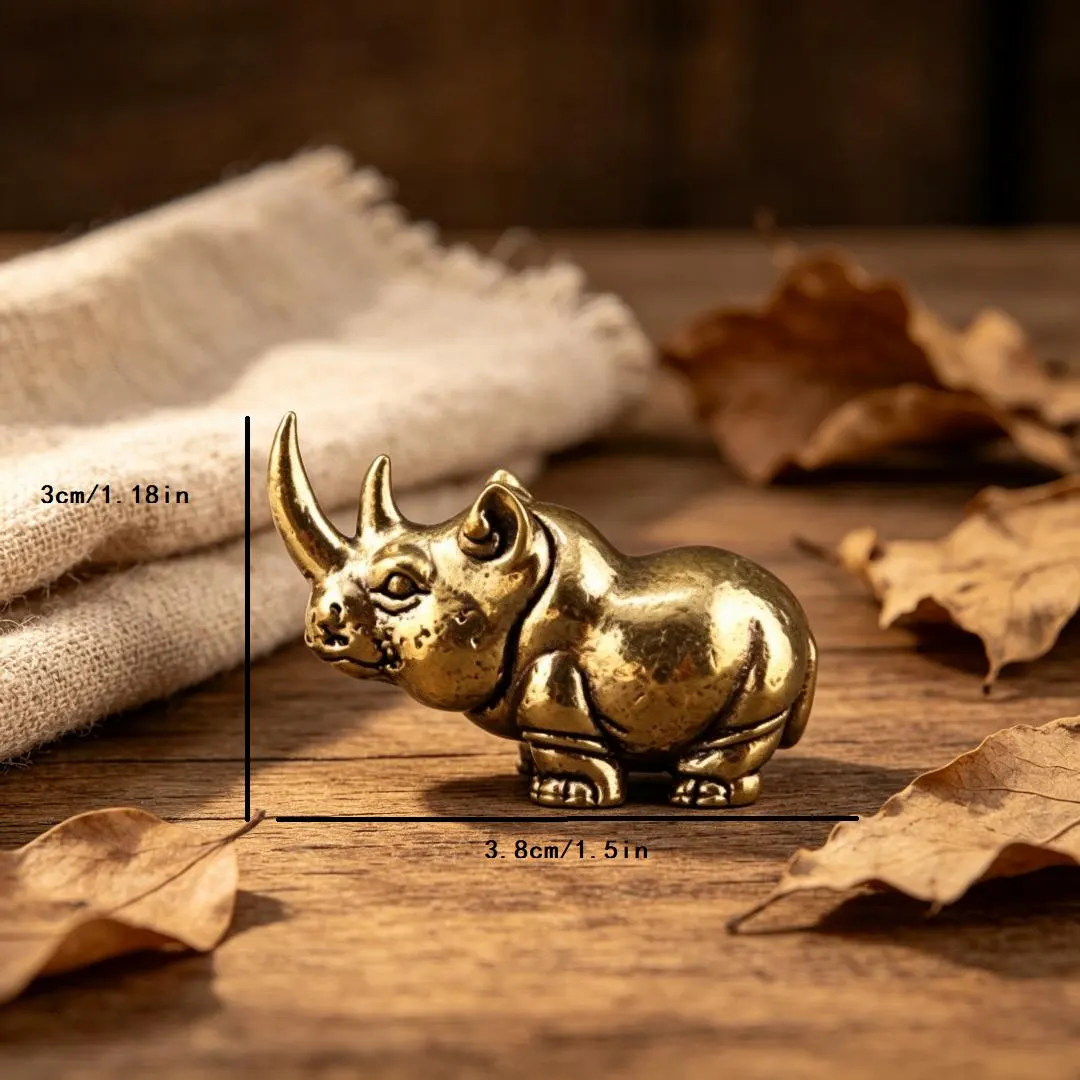 Vintage Brass Safari Animal Figurine Set — Brass figurine image 3