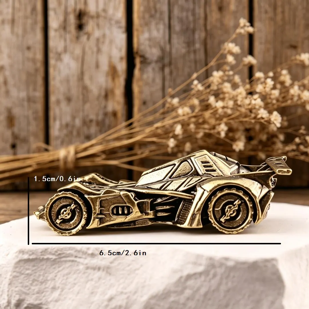 Handmade Brass Racing Car Figurine — Brass figurine image 3