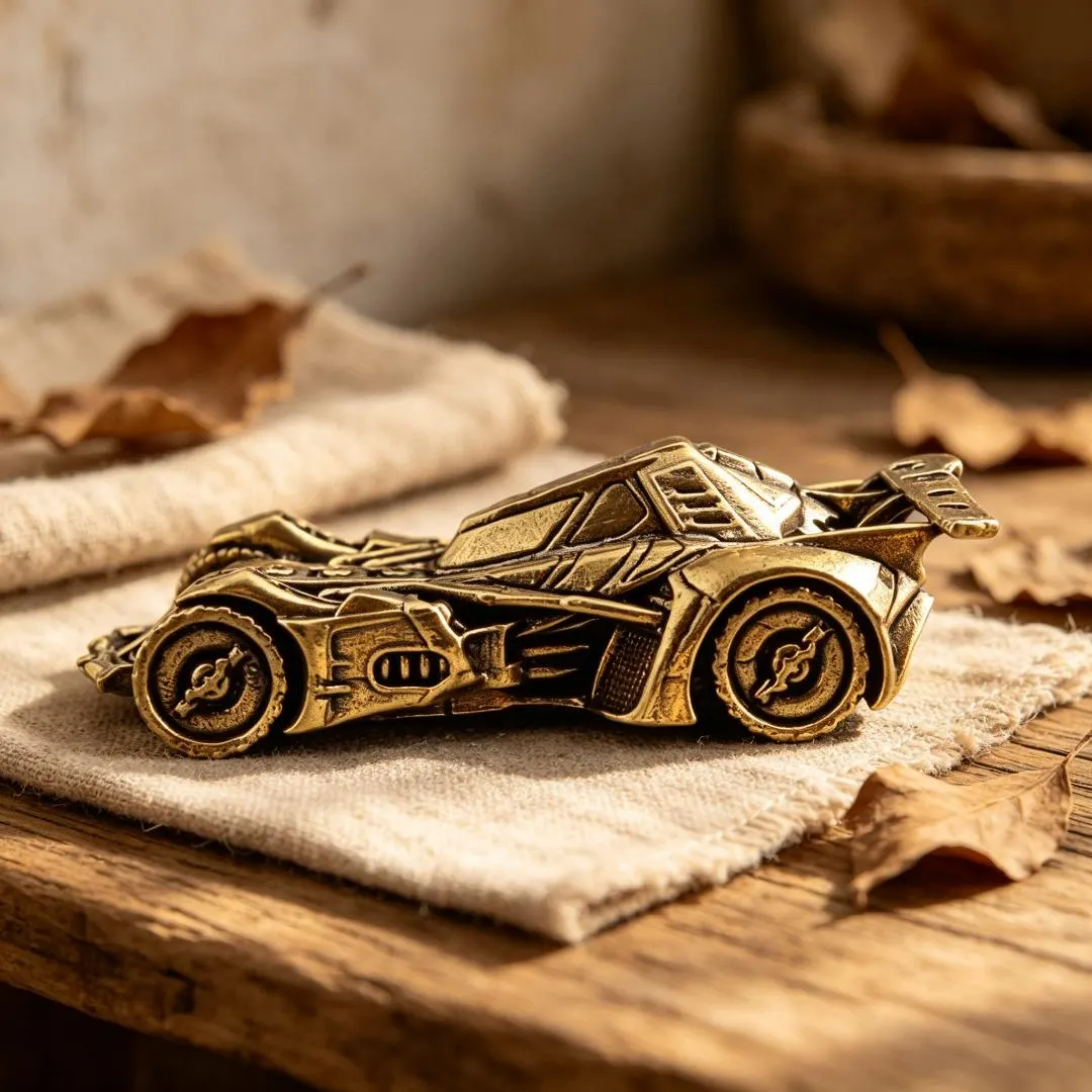 Handmade Brass Racing Car Figurine — Brass figurine image 5