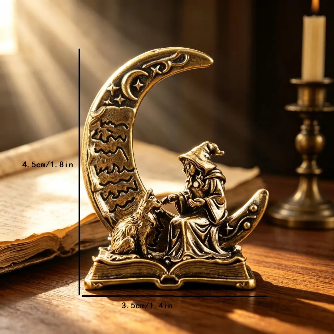 Handmade Brass Witch Figurine — Brass figurine image 3