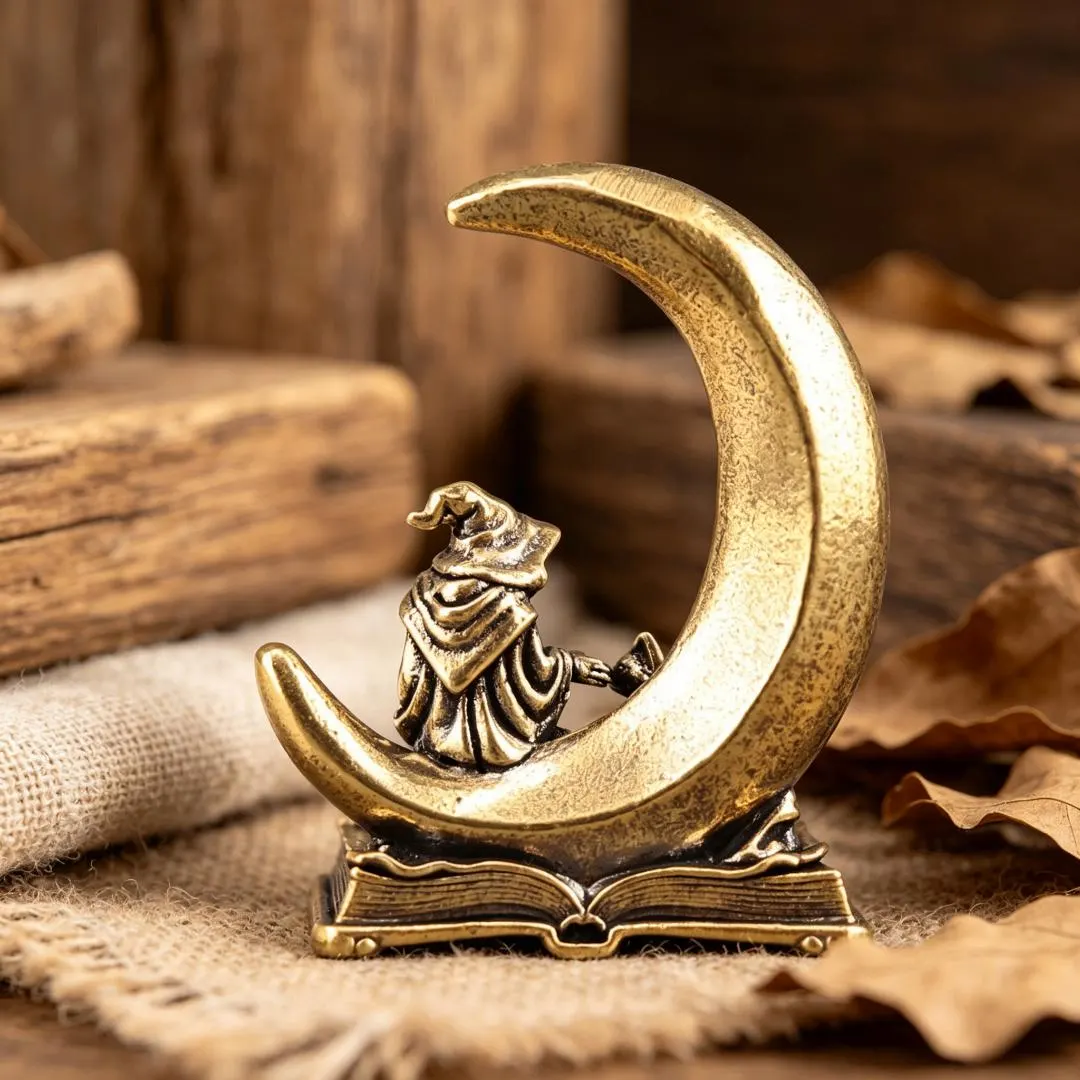 Handmade Brass Witch Figurine — Brass figurine image 4