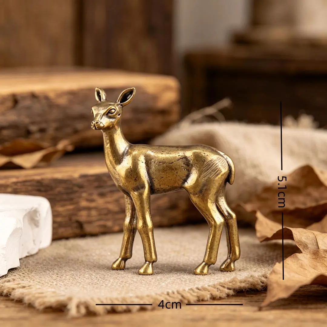 Handmade Brass Deer Figurine — Brass figurine image 3