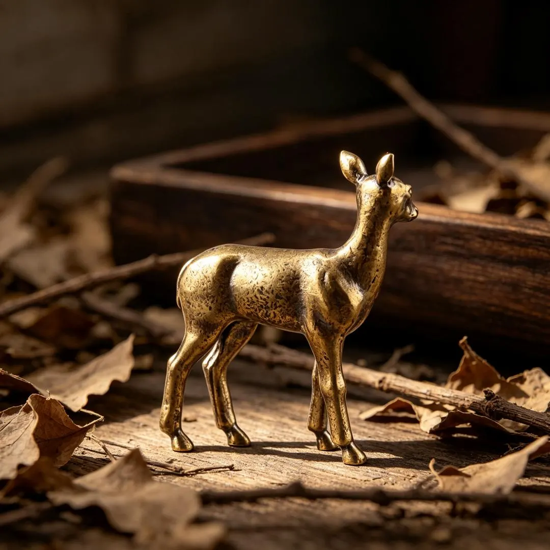 Handmade Brass Deer Figurine — Brass figurine image 5