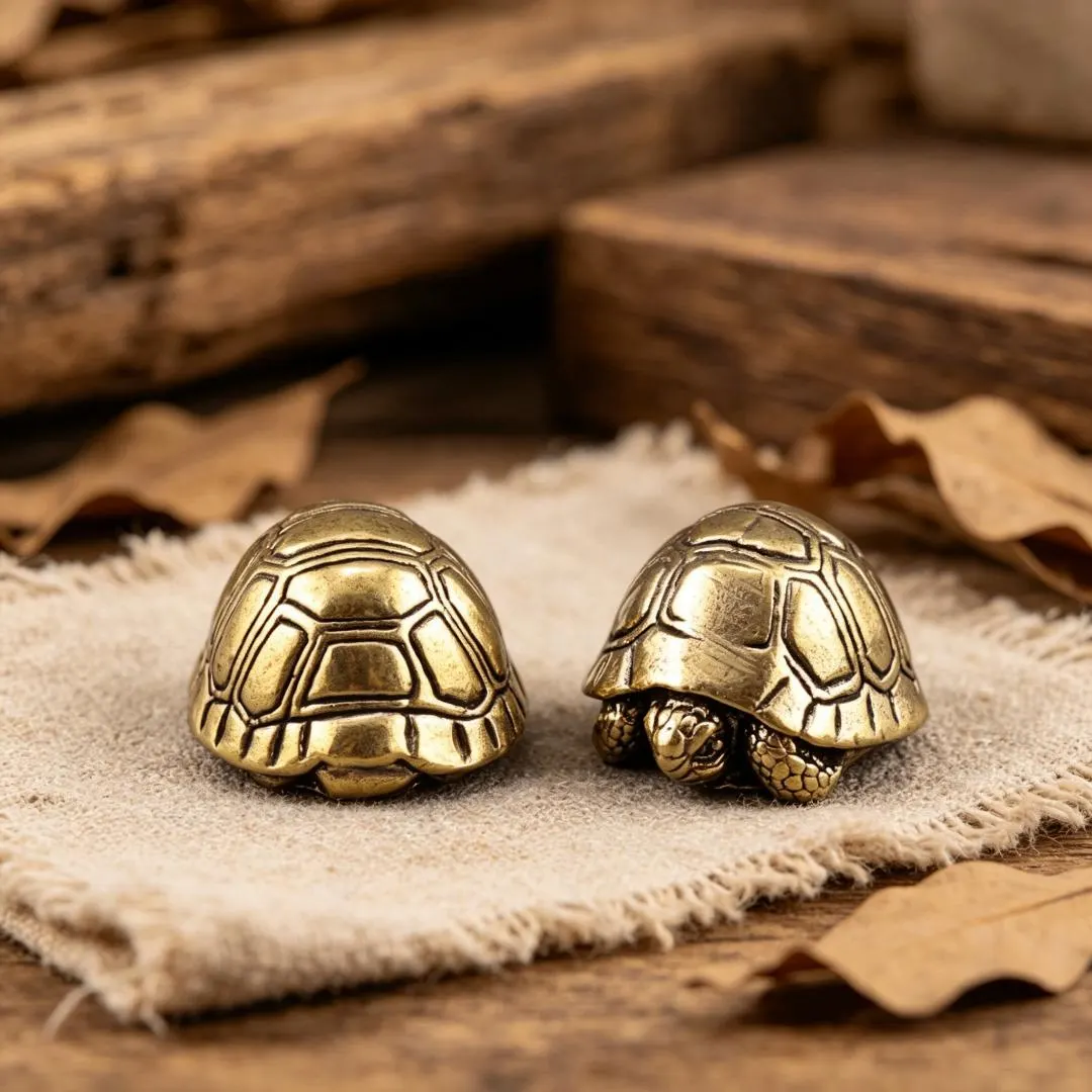 Handmade Brass Turtle Figurine — Brass figurine image 5