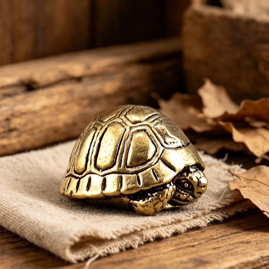 Handmade Brass Turtle Figurine — Brass figurine image 1