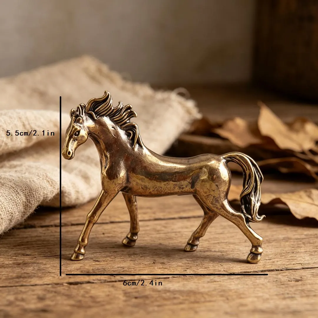 Handmade Brass Horse Figurine — Brass figurine image 2