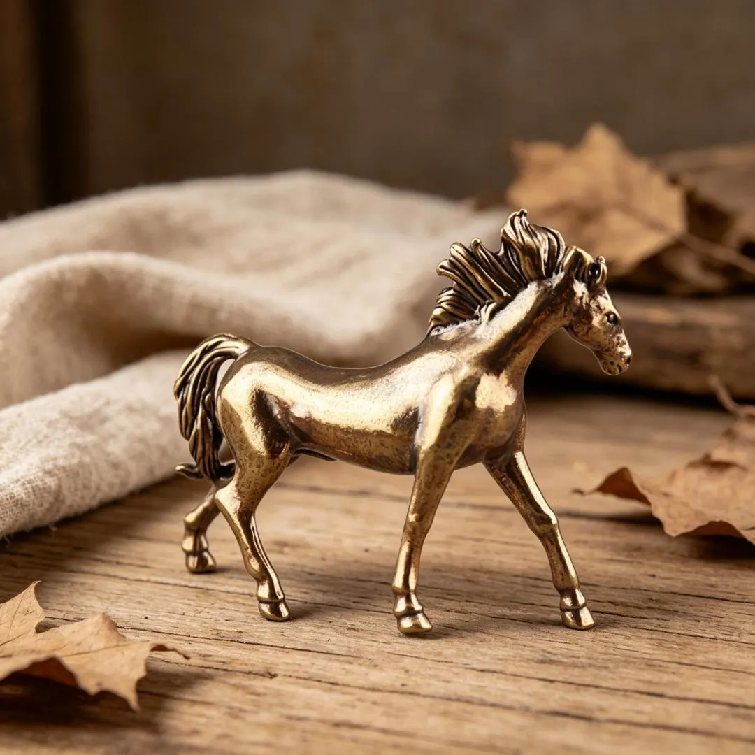 Handmade Brass Horse Figurine — Brass figurine image 4