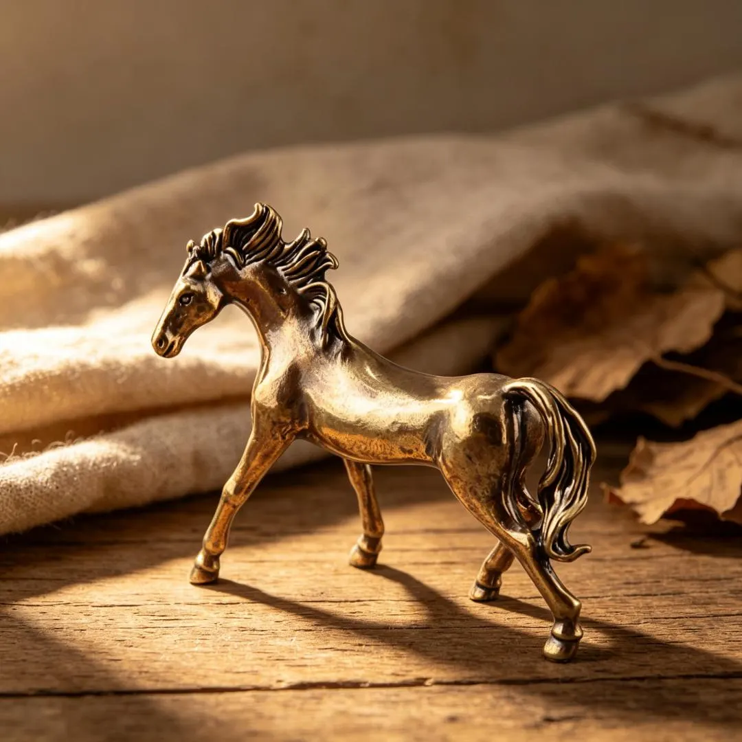 Handmade Brass Horse Figurine — Brass figurine image 5