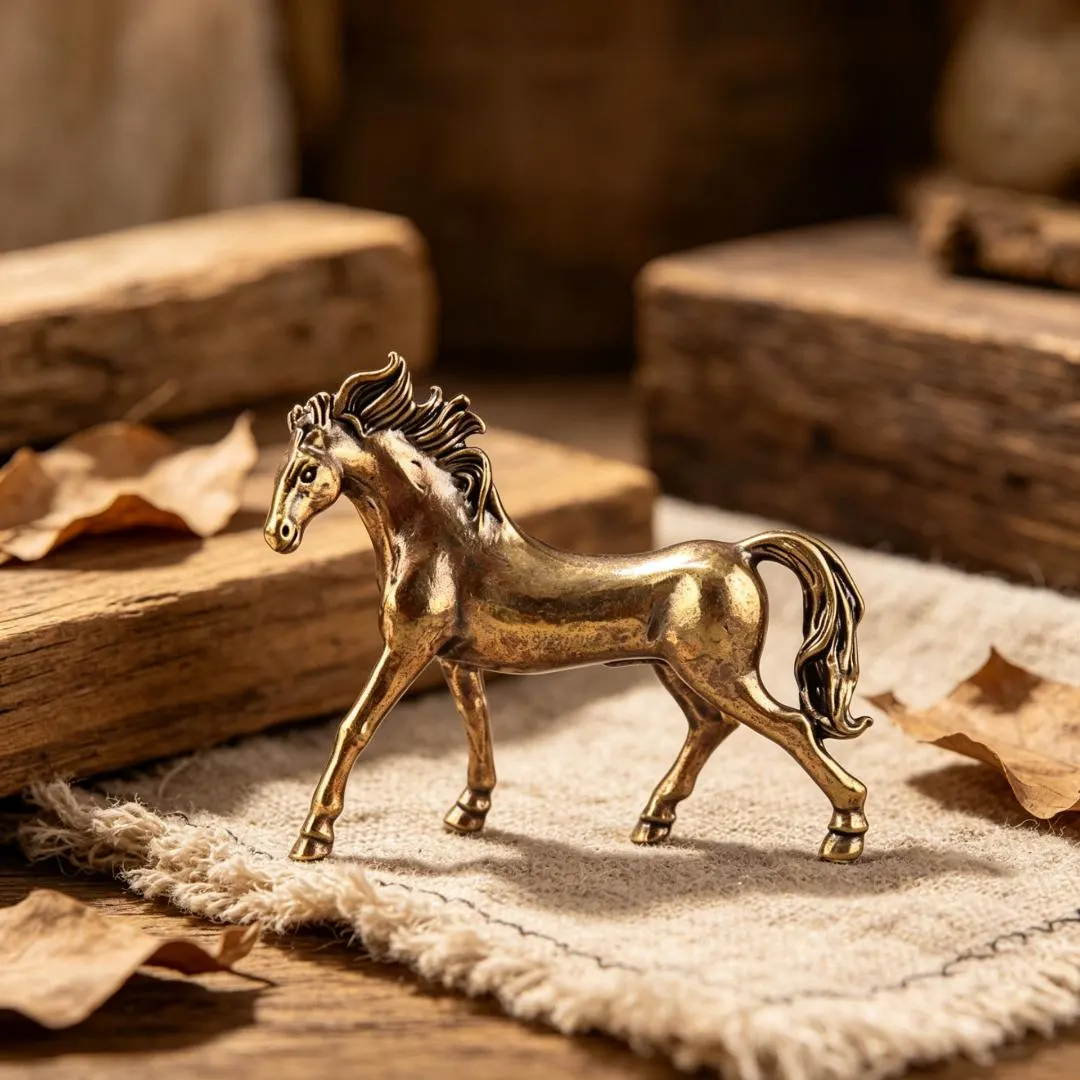 Handmade Brass Horse Figurine — Brass figurine image 1