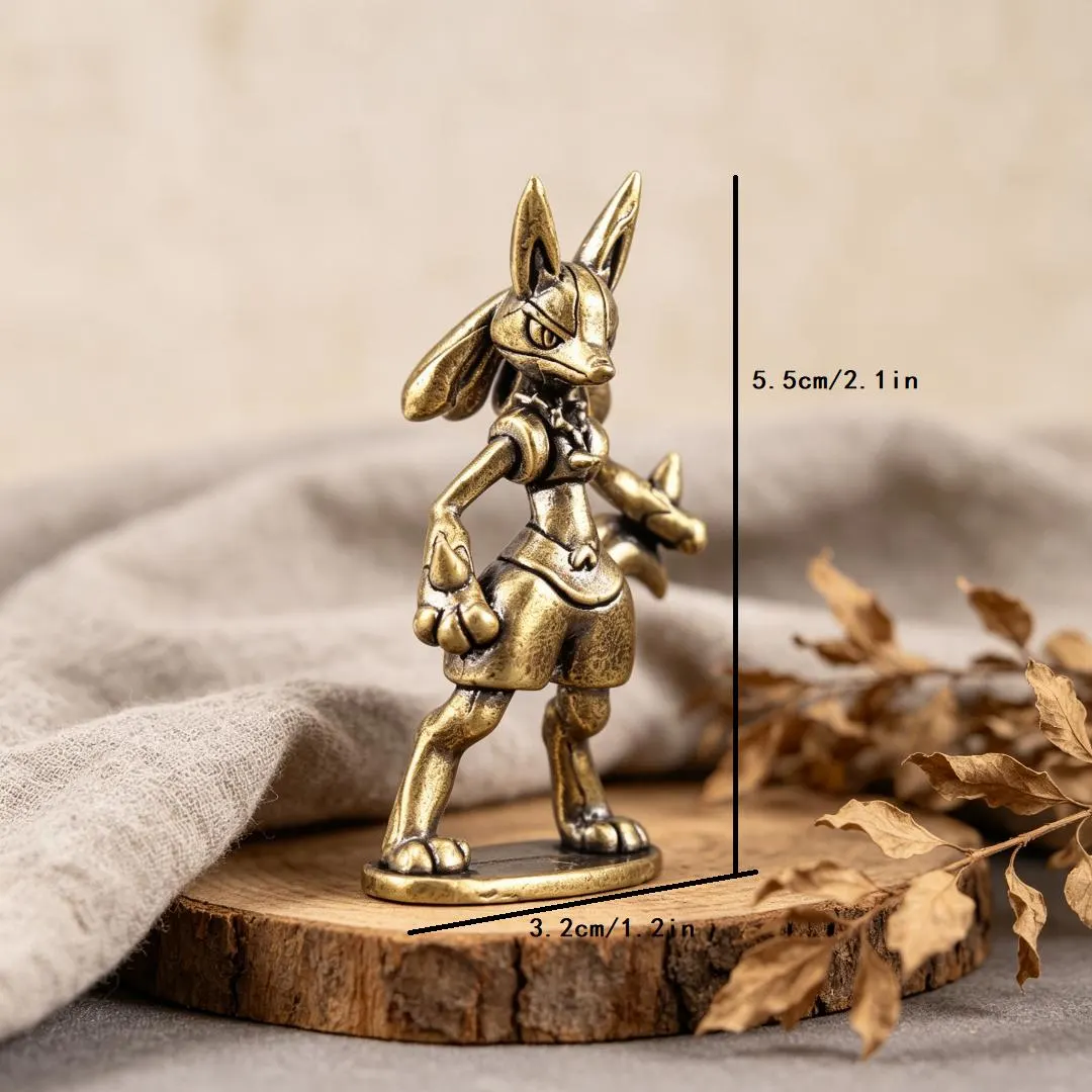 Solid Copper Lucario Figurine — Copper figurine image 3
