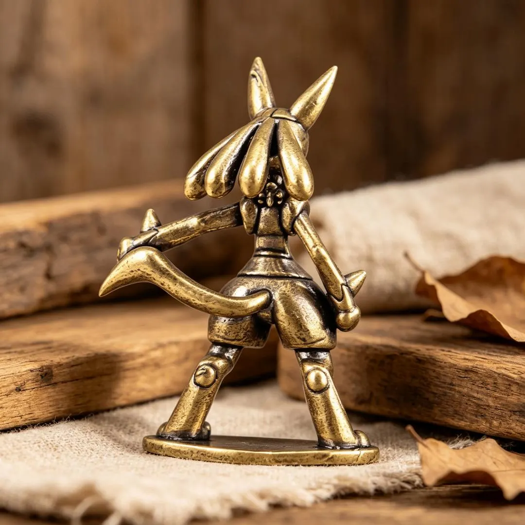 Solid Copper Lucario Figurine — Copper figurine image 5