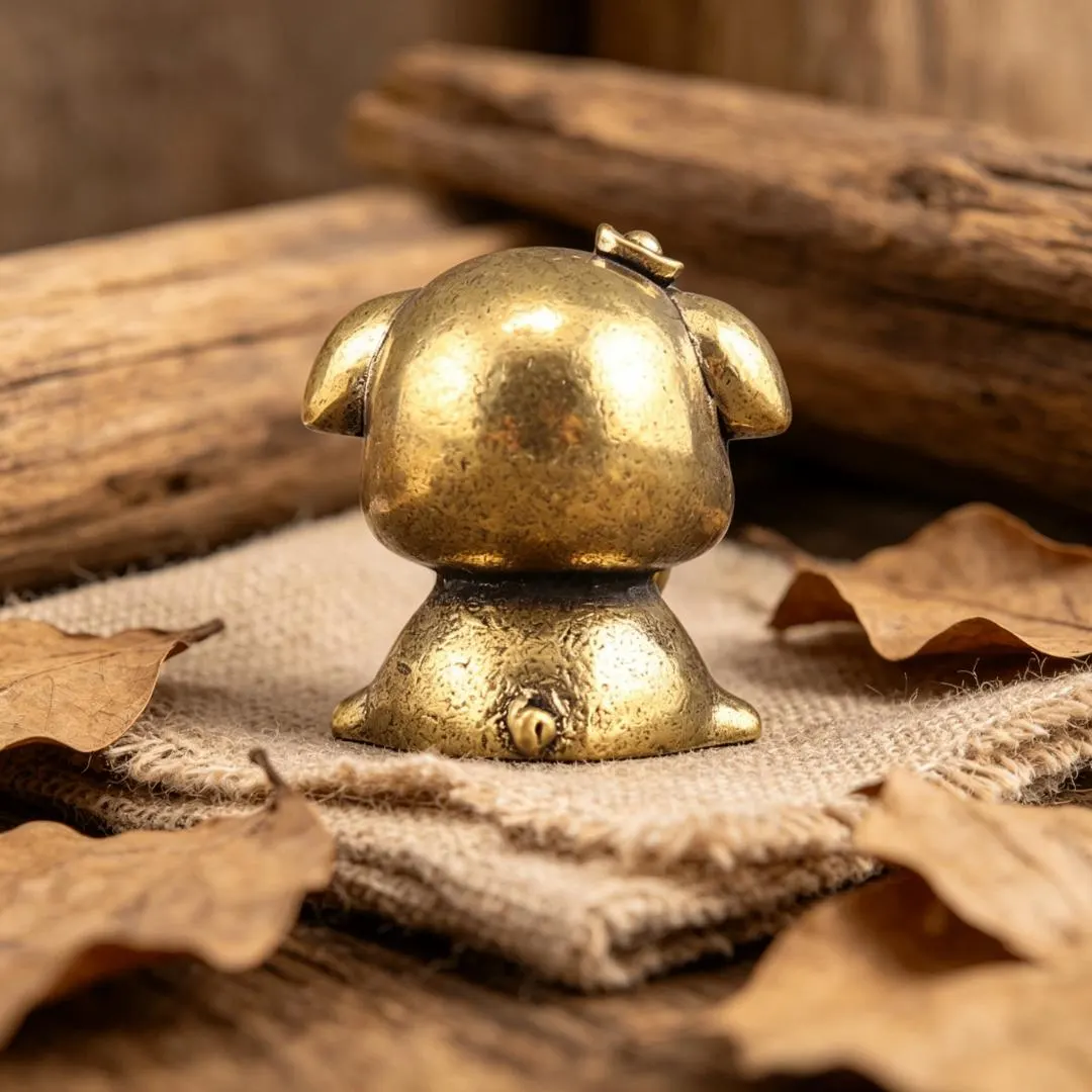 Solid Brass Lucky Pig Figurine — Copper figurine image 4