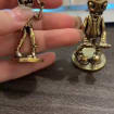 Vintage Solid Brass Zombie Figurine Set — Copper figurine image 2