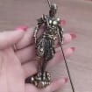 Hand Forged Brass Monkey Warrior Statue — Brass figurine image 2